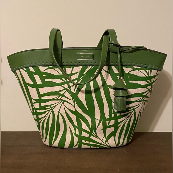 Kate Spade 
The Pier Palm
Fronds Canvas Medium‎ Tote NWT - Picture 4 of 11